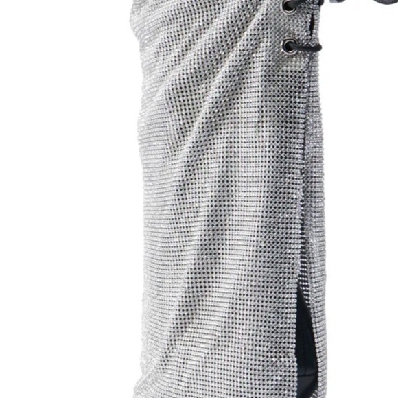 Azalea Wang Jaclyn Embellished stiletto Black Boots SZ. 10 - Picture 3 of 9